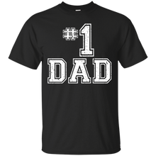 Load image into Gallery viewer, #1 Dad Number One Father's Day Vintage Style T-Shirt - TEEEVER - Black / S- Short Sleeve -TeeEver.com